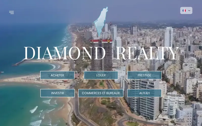Aperçu du site diamondrealtyisrael.com — réalisation Codidev