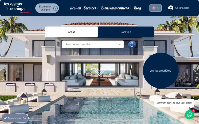 Aperçu du site lesagentsdenetanya.com — réalisation Codidev
